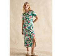 Joules female Jersey Floral Twist Front Midaxi T-Shirt Dress - 16 - Multi, Multi