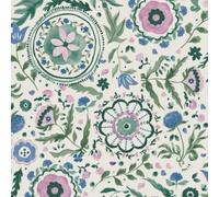 Joules Relaxed Eclectic Cream & Multicolour Floral Patterned Smooth Wallpaper