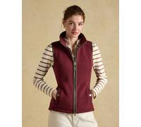 Joules Fleece Funnel Neck Gilet Red Mix