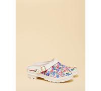 Joules Floral Buckle Block Heel Clogs Multi