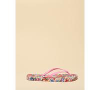 Joules Floral Flat Flip Flops Multi
