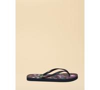 Joules Floral Flat Flip Flops Navy Mix