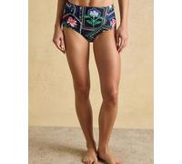 Joules Floral High Waisted Bikini Bottoms Navy Mix