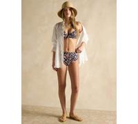 Joules Floral Padded Halterneck Bikini Top Navy Mix