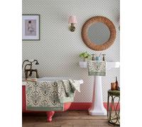 Joules Geometric Palm Towel Green Mix