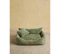 Rosewood x Joules Apple Snuggler Sofa for Dogs - Luxury Chenille Pet Bed with Raised Sides, Washable Cover & Matching Cushion - Stylish Green Sofa Bed for Small to Medium Dogs
