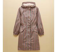 Joules Gingham Holkham Waterproof Packable Raincoat with Hood Size 18