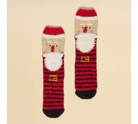 Joules Girls Fluffy Santa Socks - Red - Size: Small
