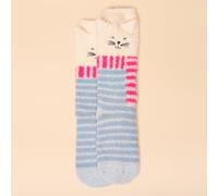 Joules Girls Fluffy Socks - Blue - Size: Large