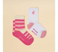 Joules Girls Junior Volley 2 Pack Socks - Pink - Size: Medium