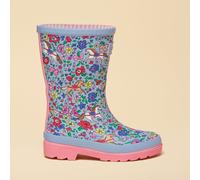Joules Girls Junior Welly Print - Blue - Size: UK 13