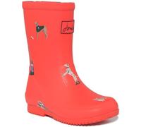 Joules Girl's Roll Up Welly Rain Boot, Pink Hiking Dogs, 9 UK Child