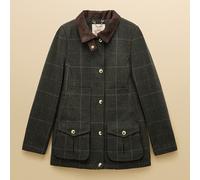 Joules Green Classic Fieldcoat Tweed Coat Size 14