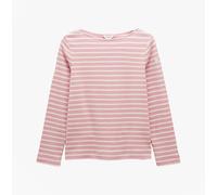 Joules HARBOUR Boat Neck 100% Cotton Breton Top Pink Stripe - UK 14