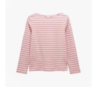Joules HARBOUR Boat Neck 100% Cotton Breton Top Pink Stripe - UK 16