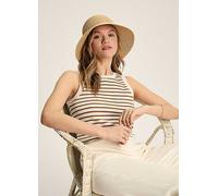 Joules Harbour Stripe Jersey Vest Top Brown Stripe