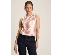 Joules Harbour Stripe Jersey Vest Top Coral Stripe