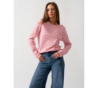 Joules Harbour Womens Broad Stripe Breton Top - Pink Stripe - Pink Stripe - UK14 EU42 US10