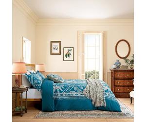 Joules Hidcote Birds Floral Duvet Cover Set Blue