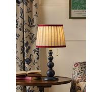 Joules Home Lighting Harewood Wooden Bobbin Table Lamp Cream Mix