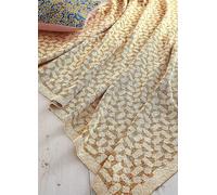Joules Honey & Crumpets Geo 100% Cotton Throw Gold