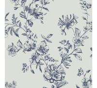 Joules Honey Floral Wallpaper - Creme - 10m