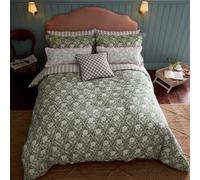 Joules Juliette Stamp Super Kingsize Duvet Cover Set, Green