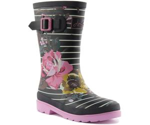 Joules Junior Roll Up Unisex Rubber Welly Shark Boots In Navy Size UK 1- 13