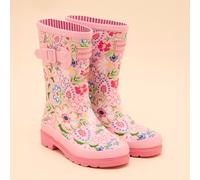 Joules Junior Welly Print Wellies - Pink - Size: UK 10
