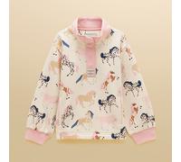 Joules Kids Cream Horse Print Burnham Funnel Neck Sweatshirt