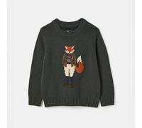 Joules Kids Green Fox Jonty Applique Jumper