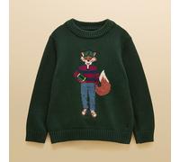 Joules Kids Green Jonty Fox Cracking Jumper