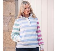 Joules Ladies Burnham Half Zip Sweat - Blue - Size: UK16