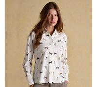 Joules Ladies Eleanor Dog Print Shirt - Cream - Size: UK12