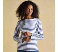 Joules Ladies Harbour Top - Blue Stripe - Size: UK16
