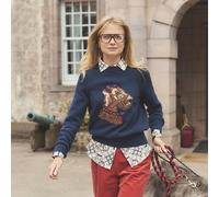 Joules Ladies Monty Dog Jumper - Navy - Size: Large