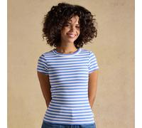 Joules Ladies Sophie Short Sleeve T-Shirt - Blue Stripe - Size: UK10