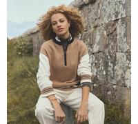 Joules Ladies Varsity Zip Jumper - Tan - Size: X Large