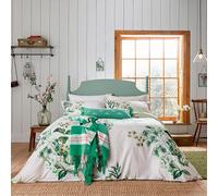 Joules Lakeside Floral Duvet Cover Set Double Green