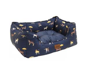Joules Let Sleeping Dogs Lie Box Bed Its Raining Dogs Print - Large - 80x62x27cm