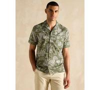 Joules Linen Blend Tropical Print Shirt - XL - Khaki Mix, Khaki Mix
