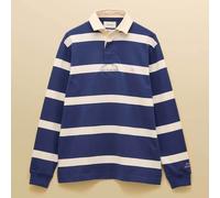 Joules Mens Blue White Stripe Rugby Long Sleeve Shirt