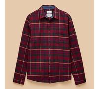 Joules Mens Burgandy Red Brushed Flannel Cotton Shirt Size 2XL