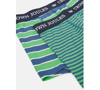 Joules Mens Crown Joules Underwear (2 Pack) - Green Print - Size: Small