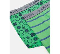 Joules Mens Crown Joules Underwear (2 Pack) - Green - Size: Large