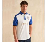 Joules Men's Embellished Polo Shirt - Navy/White, Size XL