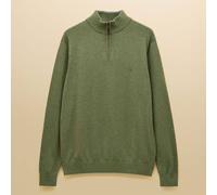 Joules Mens Khaki Green Hillside Quarter Zip Knitted Jumper
