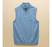 Joules Mens Light Blue Hillside Quarter Zip Knitted Tank Top