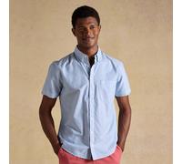 Joules Mens Oxford Lightweight Short Sleeve Stripe Shirt - Blue - Size: Large