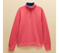 Joules Mens Pink Alistair French Ribbed Knit Quarter Zip Sweatshirt